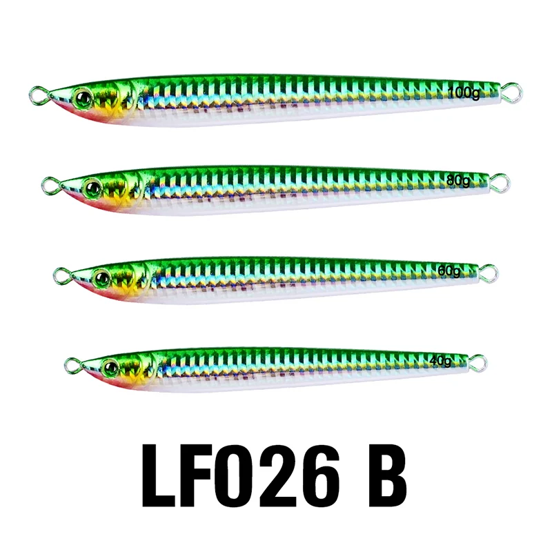 1 шт. джиг-свинец 80 г-100 г/13,5 см-14,5 см металлический джиг, приманка для рыбалки 5 цветов блестка воблер искусственная жесткая приманка - Цвет: Color B