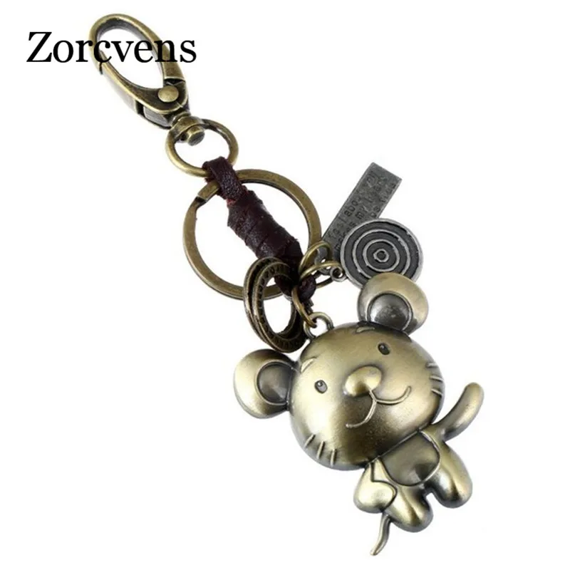 Новинка модный кожаный брелок zorcins с 12 знаками Зодиака винтажный медный животным