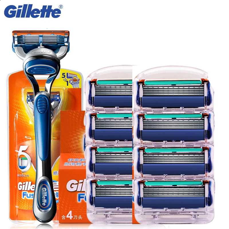Бритвенные лезвия Gillette Fusion безопасные для бритья моющиеся бритвы afeitadoras мужчин 1