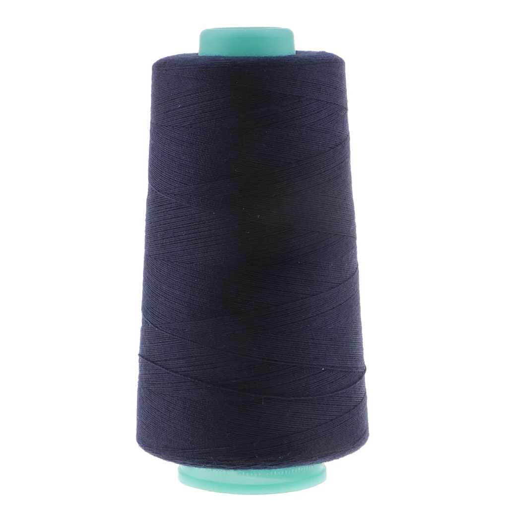 Navy Blue 1500 Yard 1500 ярдов Универсальный Полиэстер Ручная машинное шитье нить для ковра Холст Джинсы 20 S/2 - Цвет: Navy Blue 1500 Yard