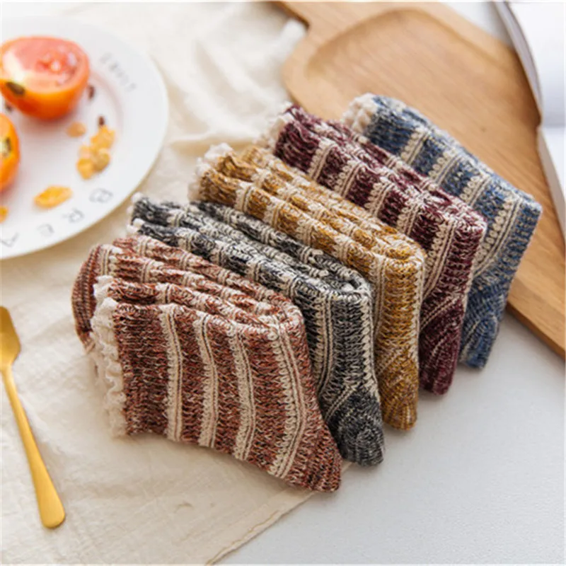 [WPLOIKJD] Autumn Winter New Piles of Socks Hollowed Out Japanese Women's Sox Wild Thin Section Elastic Tube Female | Женская одежда