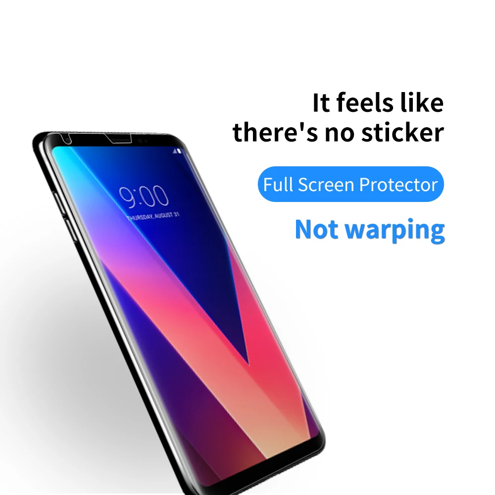 Полный клей УФ закаленное стекло для экрана пленка для LG V30 V40 V50 G7 G8 полное покрытие 3D УФ светильник жидкая пленка для LG V50 LG G8