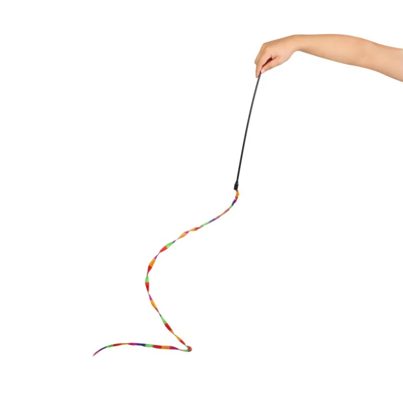 Pet Cat Toys Cute Funny Rod Teaser Wand Plastic Pets Toys Handhold Cats Interactive Stick Exercise Training Toy Cat Supplies