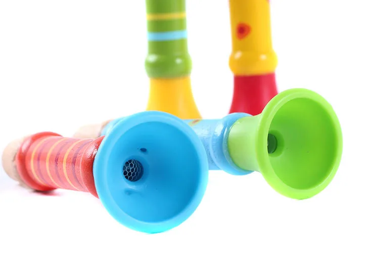 Высококачественный детский деревянный игрушечный рожок с капюшоном