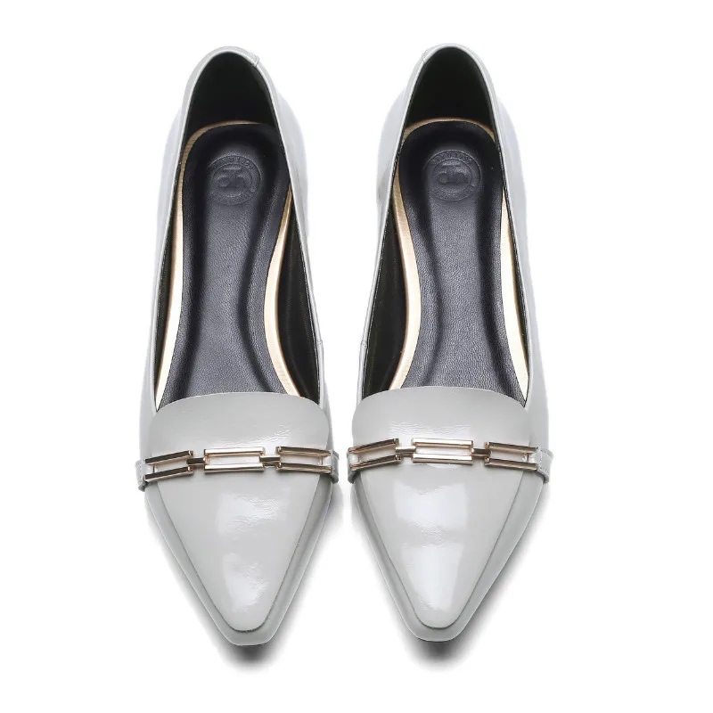 XiuNingYan Women Flats Genuine Leather Shoes Low Heel Black Office Lady Fashion Sexy Party Large Size 34-42 | Обувь