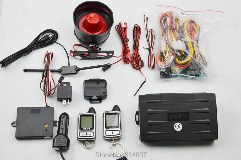 SPY Universal Two Way Remote Control Engine Start Car Alarm System Keyless Entry LCD Screen Immobilizer Alarma Starline Magicar |