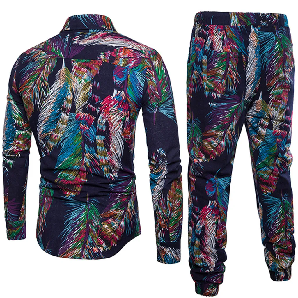 Men 2 Pieces Set New Fashion Jacket Sportswear Tracksuit Spring Autumn Brand Clothes Top+Pants Feb6 | Мужская одежда