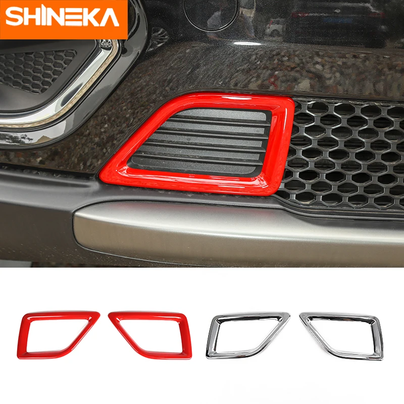 Хромированный Стайлинг SHINEKA для Jeep Cherokee ABS автомобильный передний бампер