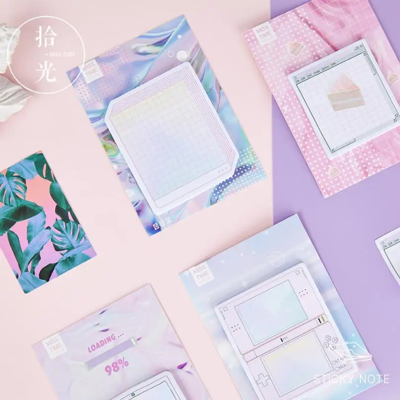 4 шт./лот креативный Vaporwave компьютерный Ins стиль блокнот планировщик липкий