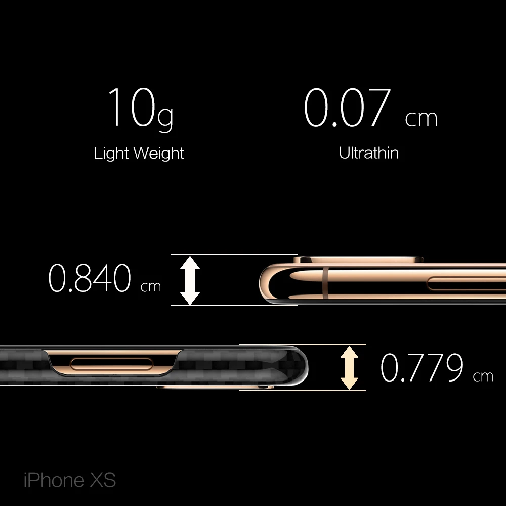 0,8 мм Ультратонкий чехол из углеродного волокна для iPhone XS MAX, роскошный чехол с полной защитой, чехол из настоящего углеродного волокна для iPhone X XR