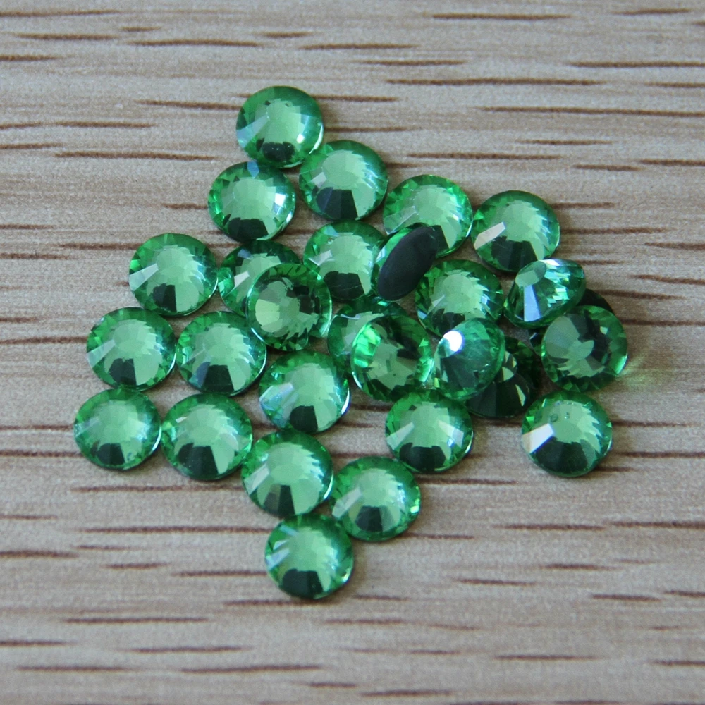 SS6-SS30 Crystal Glass Hotfix Rhinestone Grey Flatback Iron On Light Green Good Quality Stone For Garments Shoes Dress Decor | Дом и сад