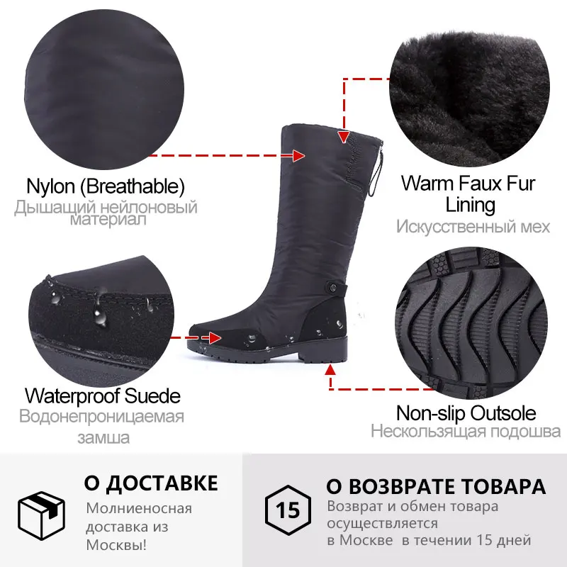 GOGC/зимние сапоги; обувь сапоги женская ; женские сапоги до колена; Водонепроницаемая Брендовая женская обувь; теплая зимняя обувь; ботинки женские зимние высокие; женская обувь на плоской подошве; G9893