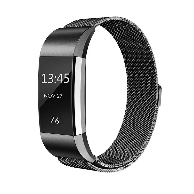 Для Fitbit Charge 2 ремешок для часов Миланская петля из нержавеющей стали сменный