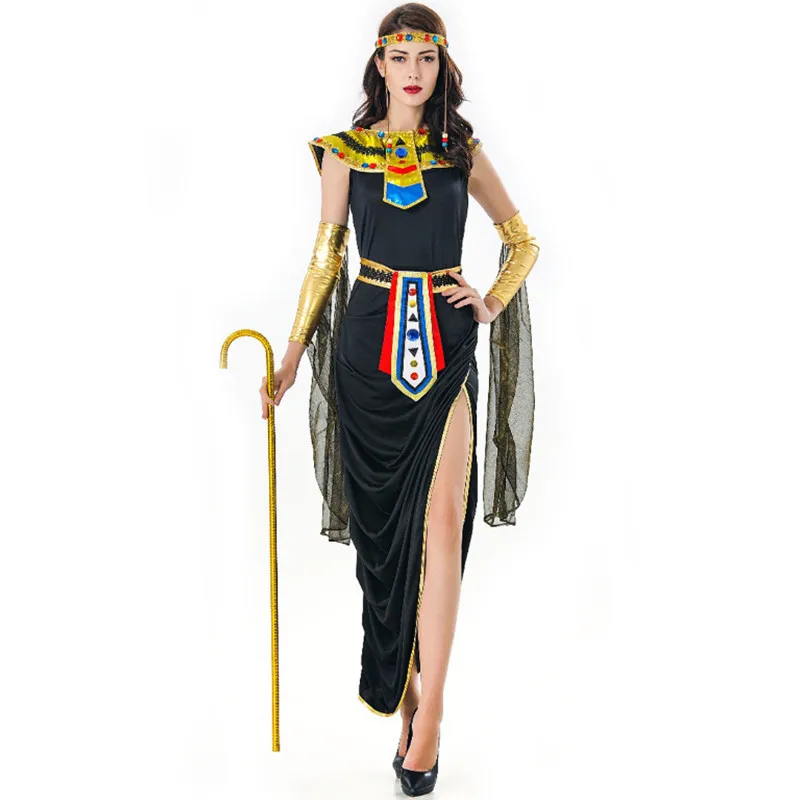 Высокого качества пикантные черные Cleopatral платье для костюмированной вечеринки