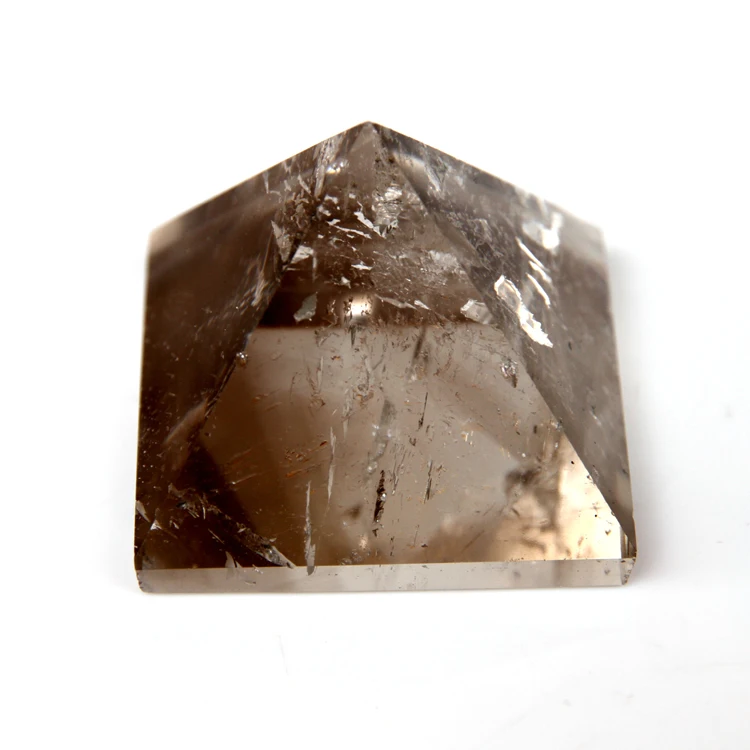 

2015 Smoky Quartz Citrine crystal rock Engraved 30mm 1.2inch Pyramid Carved Stone Chakra Stones Healing Reiki