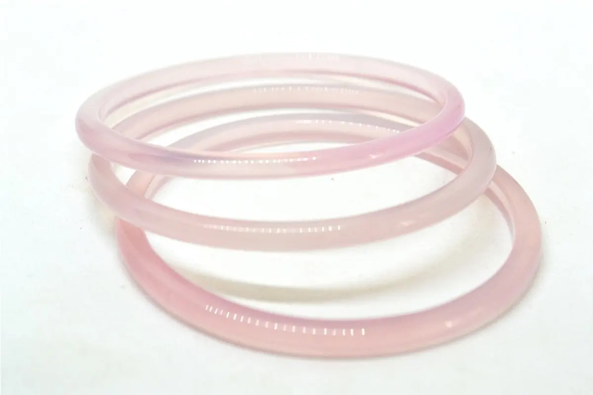 3pcs Natural Agate Jade Icy White Bangle Bracelet Gemstone Jewelry|gift gifts|fashion jewelrygift accessories |