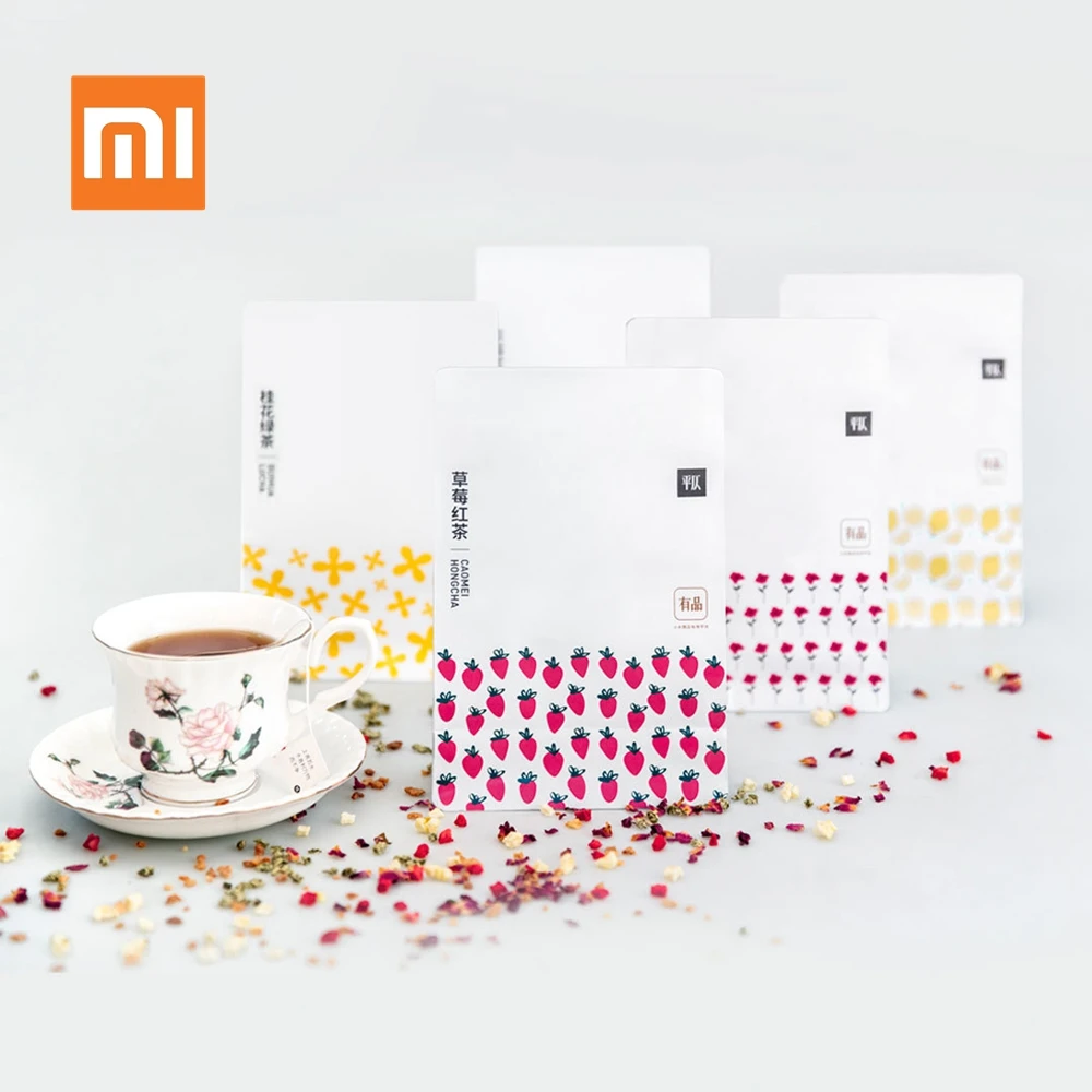 Xiaomi Youpin чайные пакетики с розовым лимоном черный чай улун фруктовый красный