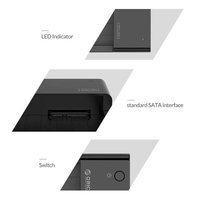 Док-станция ORICO 2 5 3 дюйма для HDD SSD внешний корпус жесткого диска SATA к USB Type B