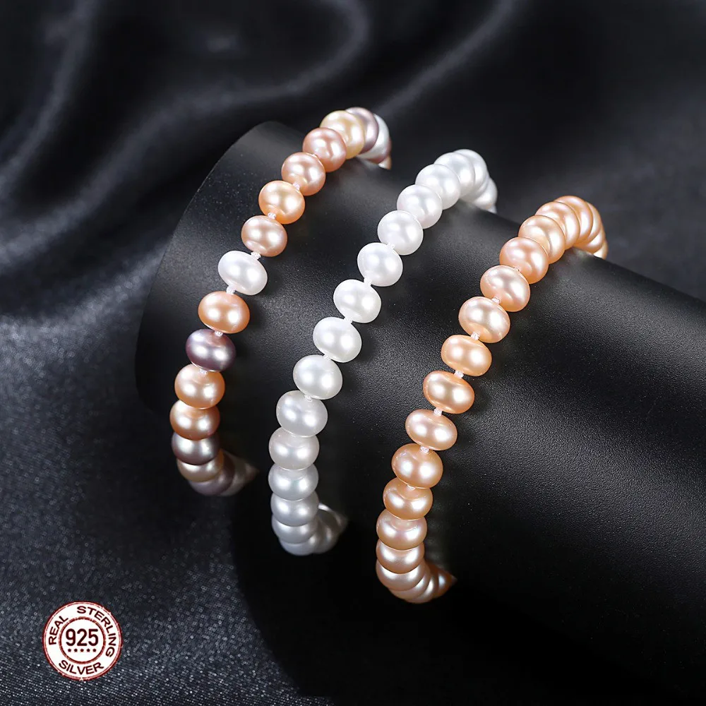 Trendy Natural Pearl Bracelets Adjustable For Ladies Four Seasons Style Three Colors Are Available Send Free Box | Украшения и