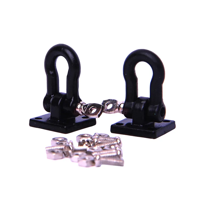 

2PCS RC Car Metal Trailer Shackle Rescue Tow Hook for 1/10 RC Crawler Car Traxxas TRX-4 TRX4 Axial SCX10 D90 D110