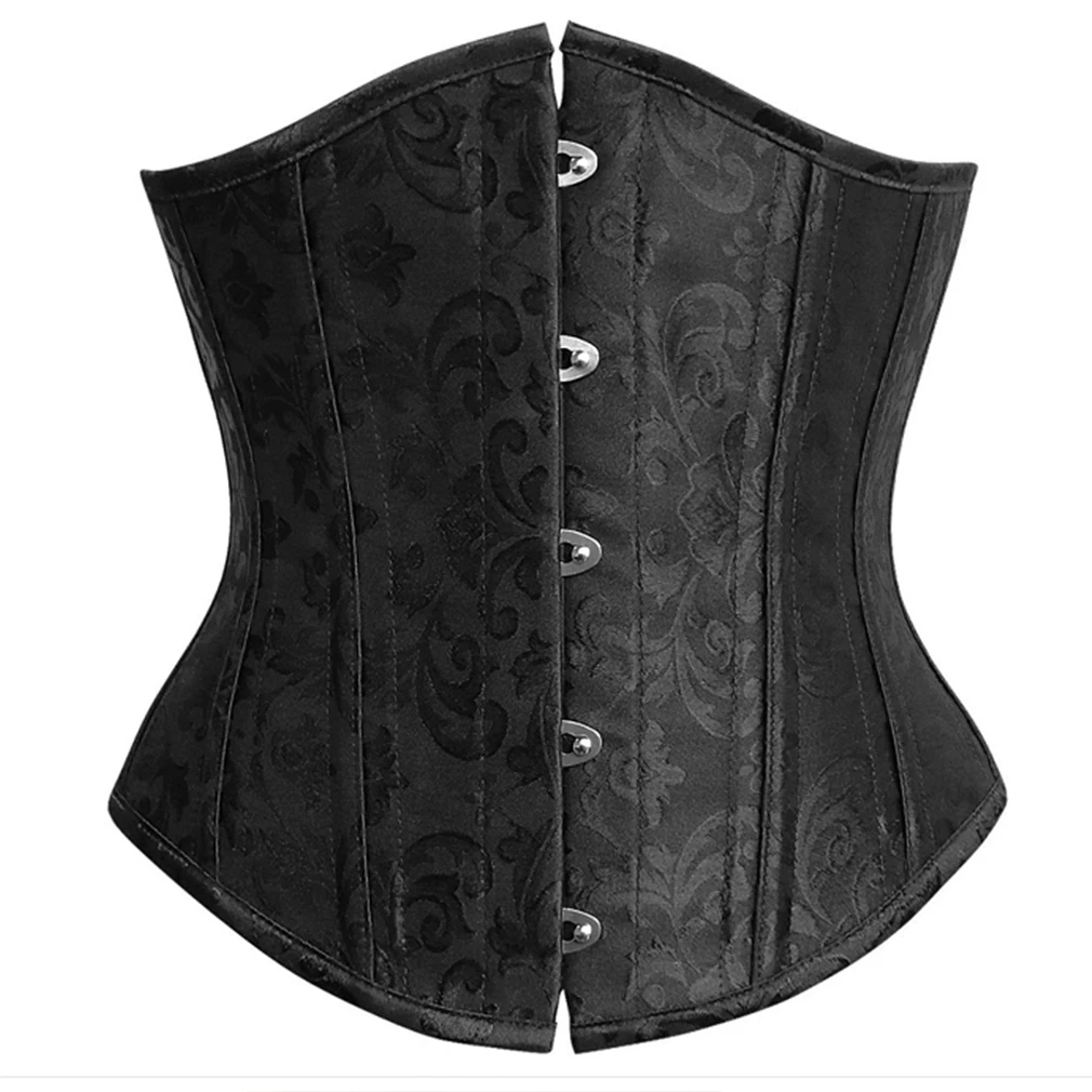 Элегантный жаккардовый корсет с 24 стальными косточками под бюстом поясной для