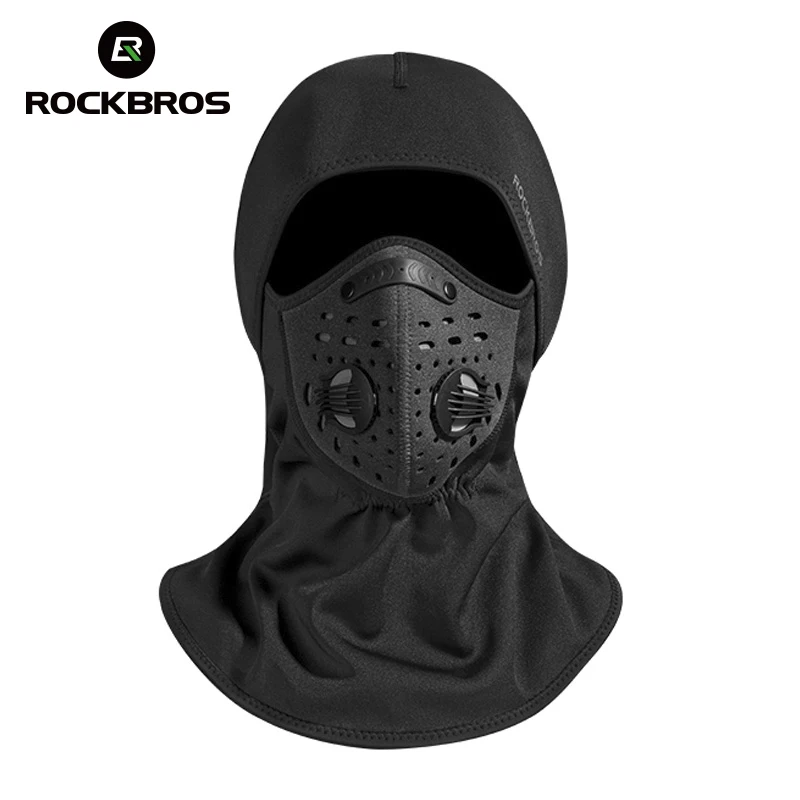 ROCKBROS Зимняя Маска для лица велосипедная Ветрозащитная маска шарф велосипедный