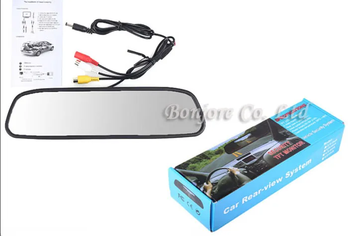 5-дюймовый HD Автомобильный зеркальный монитор заднего вида видео вход 800*480 12V + 360