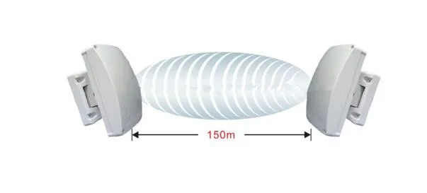 10 пар наружных 150 метров проводных микроволновых периметрических барьеров