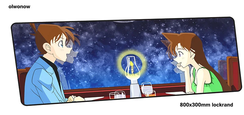 Профессиональный игровой коврик для мыши Detective Conan 800x300x3 мм, игровой коврик для мышки для ноутбука, ПК, аксессуары для ноутбука, эргономичный коврик для мыши