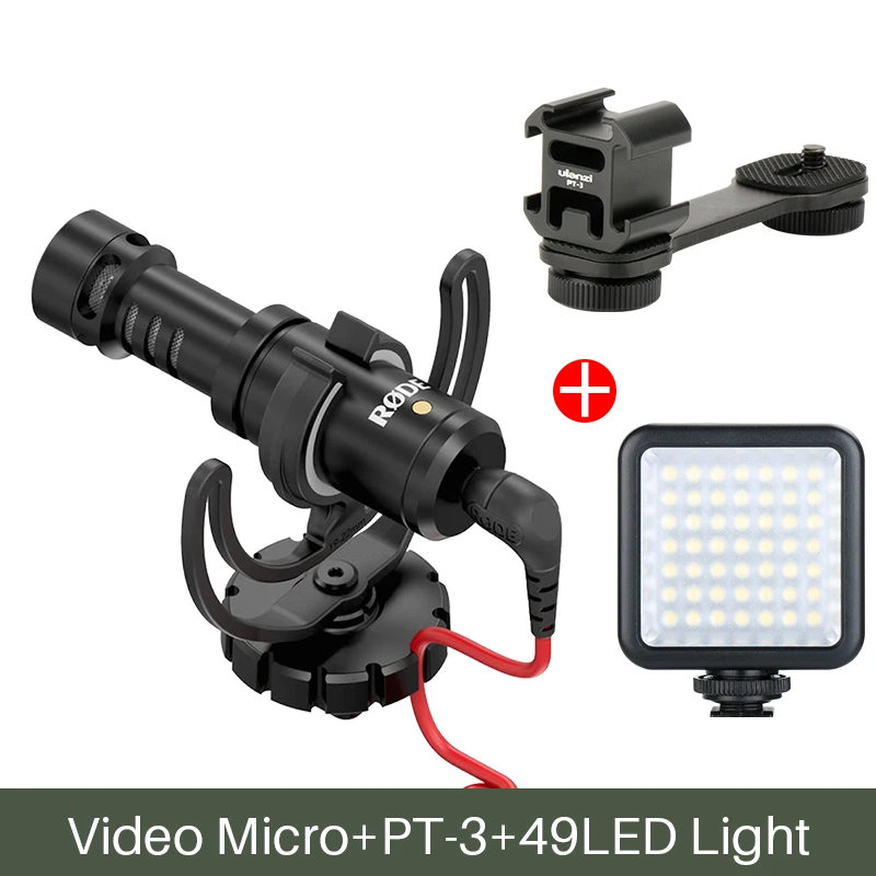 Microphone PT-3 Kit Rode VideoMicro Микрофон Суперкомпактный направленный микрофон для Canon Nikon Камеры iPhone 6 - Цвет: Microphone PT-3 Kit