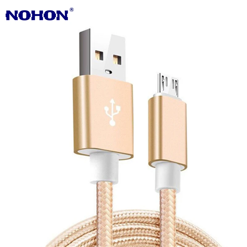 2 м 3 Micro USB кабель для передачи данных Samsung Galaxy Note 4 S4 S6 S7 Edge металлический Плетеный