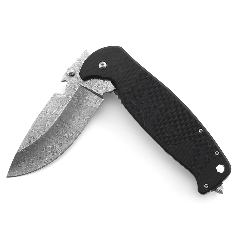 Складной нож лезвие для травления G10 Ручка Karambit тактический охотничий походный