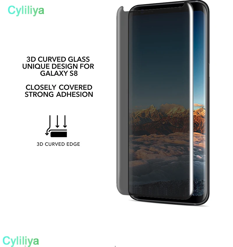 Изогнутое закаленное стекло для защиты экрана Samsung S8 S9 Plus Note 8 S7 edge в розничной