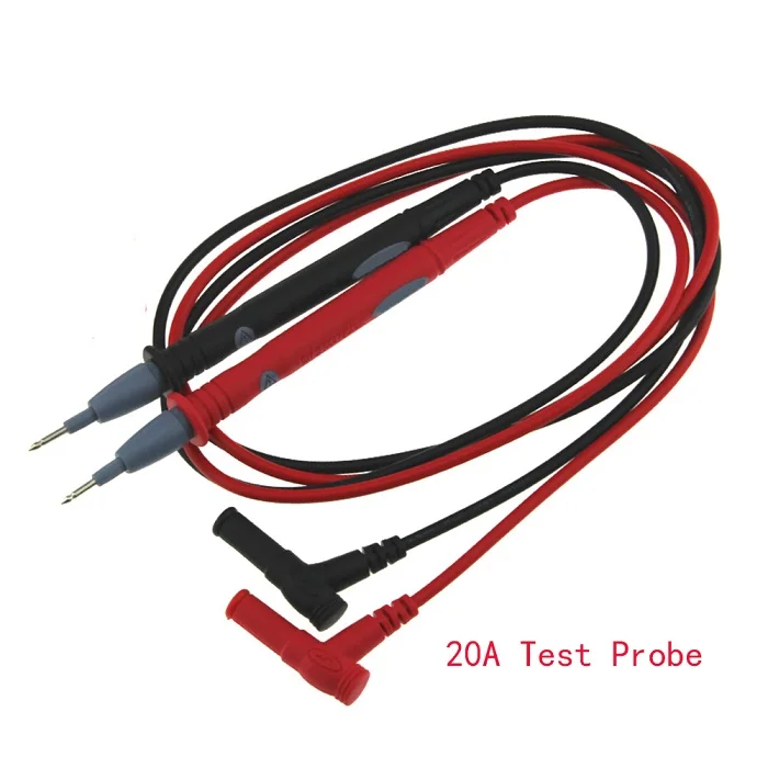 20A Test line Универсальный зонд 10A20A, Тестовые провода, штырь для цифрового мультиметра, игольчатый наконечник, многометровый тестовый наконечник er, провод для зонда, ручка, кабель 1000 в - Цвет: 20A Test line