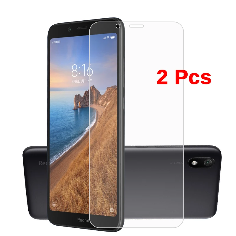 2 шт. закаленное стекло на Redmy 7 7a защита для экрана 6 6a Note Go Xiaomi Mi 8 A2 Lite 9 A1 защитное