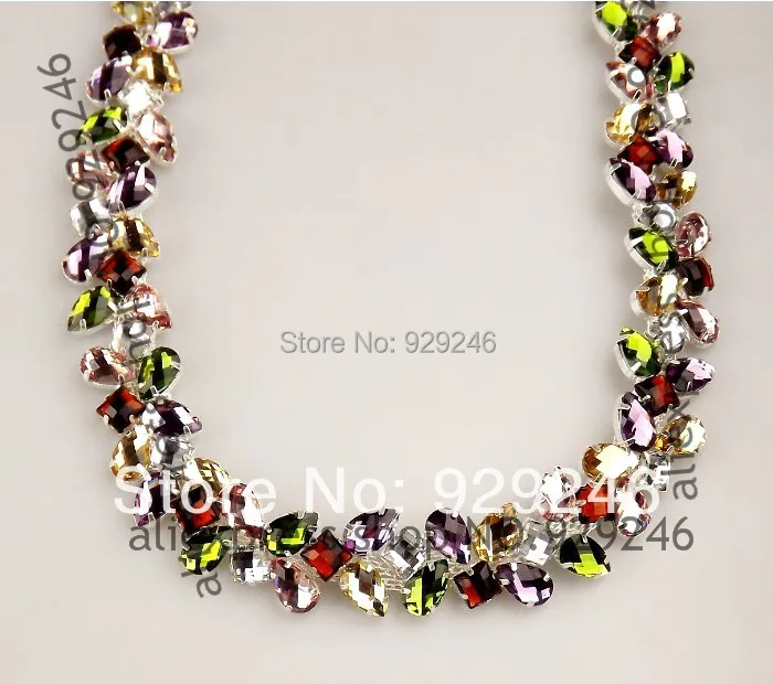 2 3 см фиолетовый коричневый розовый зеленый красный смоляные Стразы цепи планки