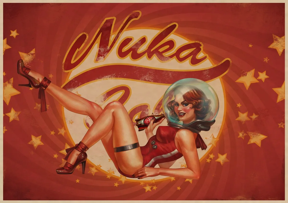 26 Fallout 3 4 игровой плакат Fallout серия игра Ретро плакат, крафт-бумага для бара кафе домашний декор Настенная роспись наклейка Z8 - Цвет: 26