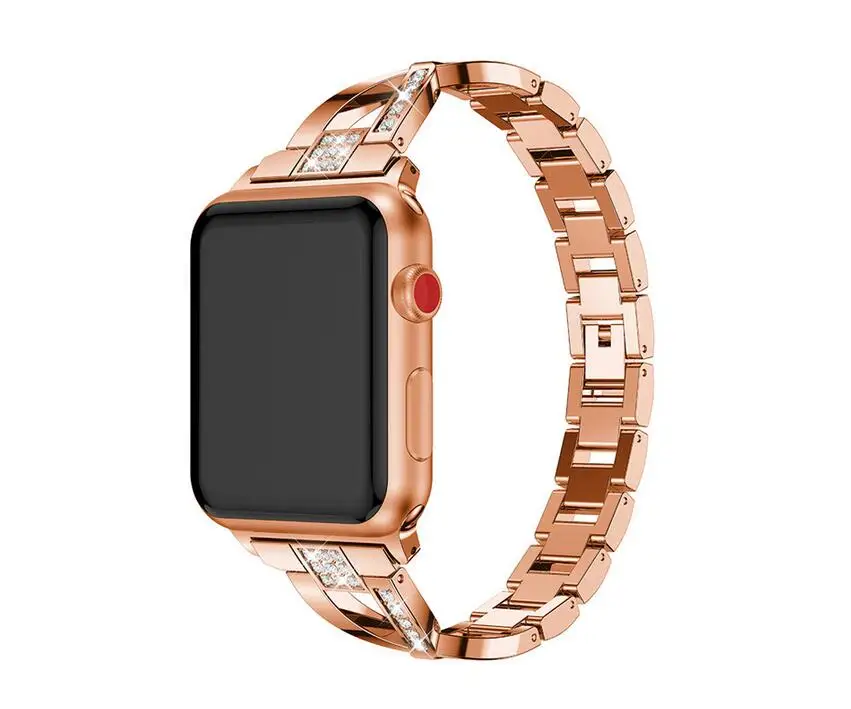 20 штук DHL Нержавеющая сталь ремешок для наручных часов Apple Watch, ремешок 42 мм 38 мм и нержавеющая сталь металлический корпус наручных часов iWatch, 4/3/2/1 алмаз металлический браслет наручный ремень ремешок