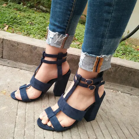 Women Sandals Summer New Hot Female Fish Mouth Exposed Toe High-Heeled Romanesque Ladies Shoes | Обувь