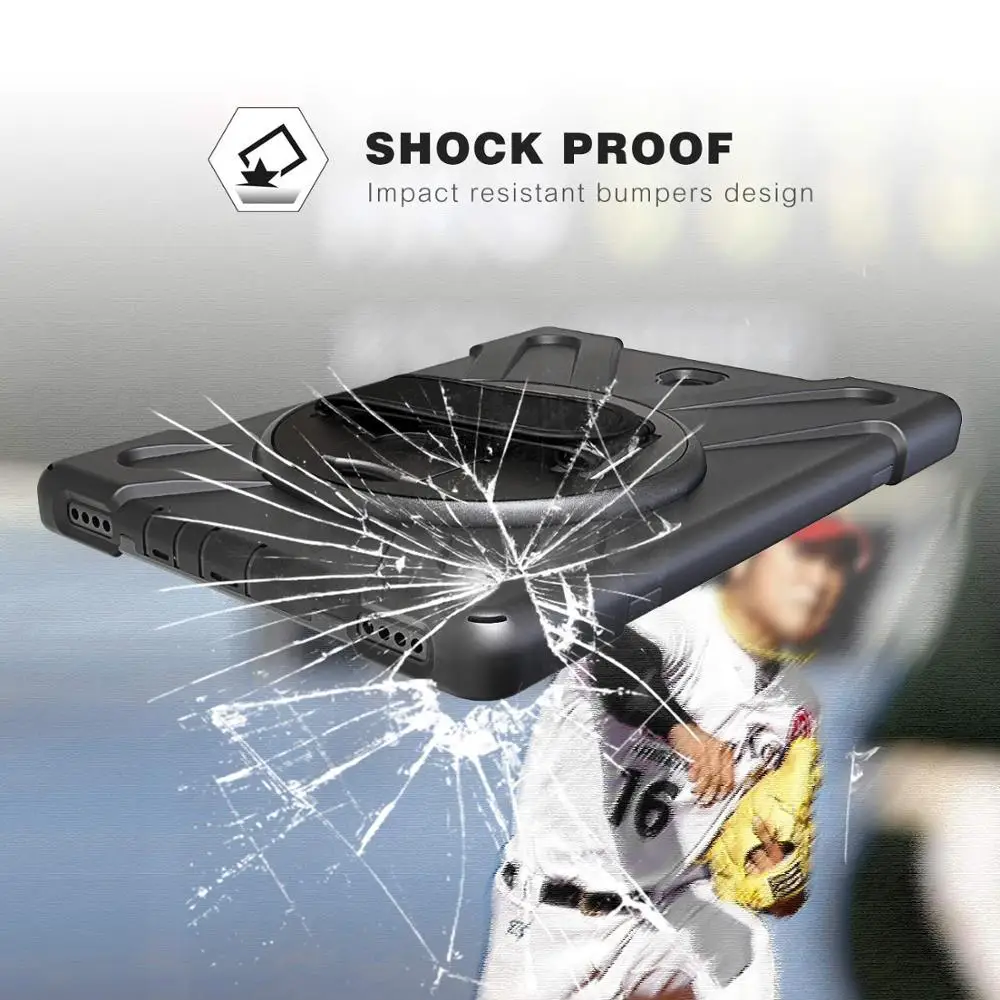 

Conelz For Samsung Galaxy Tab S4 10.5'' SM-T830/T835 Case Hybrid Shockproof Heavy Duty Defender Armor Case Kickstand Strap