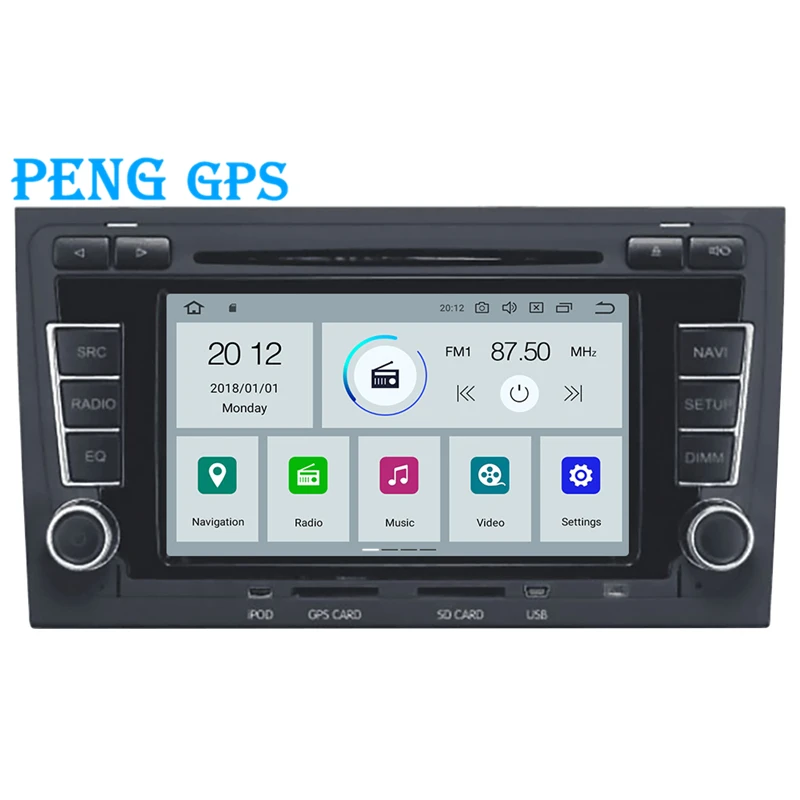 Автомобильный CD проигрыватель на Android 9 0 с GPS навигацией для Audi A4 S4 RS4 2003 2012