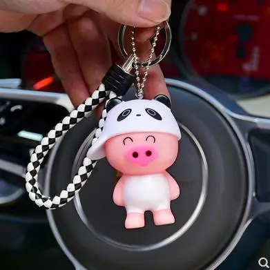 Creative Gifts Cute Cartoon Cat Car Keychain Female Bag Pendant Braided Rope Jewelry-216 | Автомобили и мотоциклы