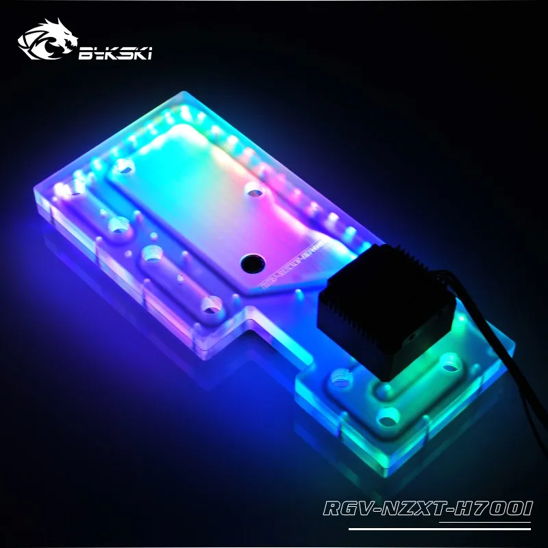 BYKSKI акриловая доска водяного канала решение использовать для NZXT H700B чехол компьютера для процессора и GPU Блок охлаждения/3PIN RGB светильник