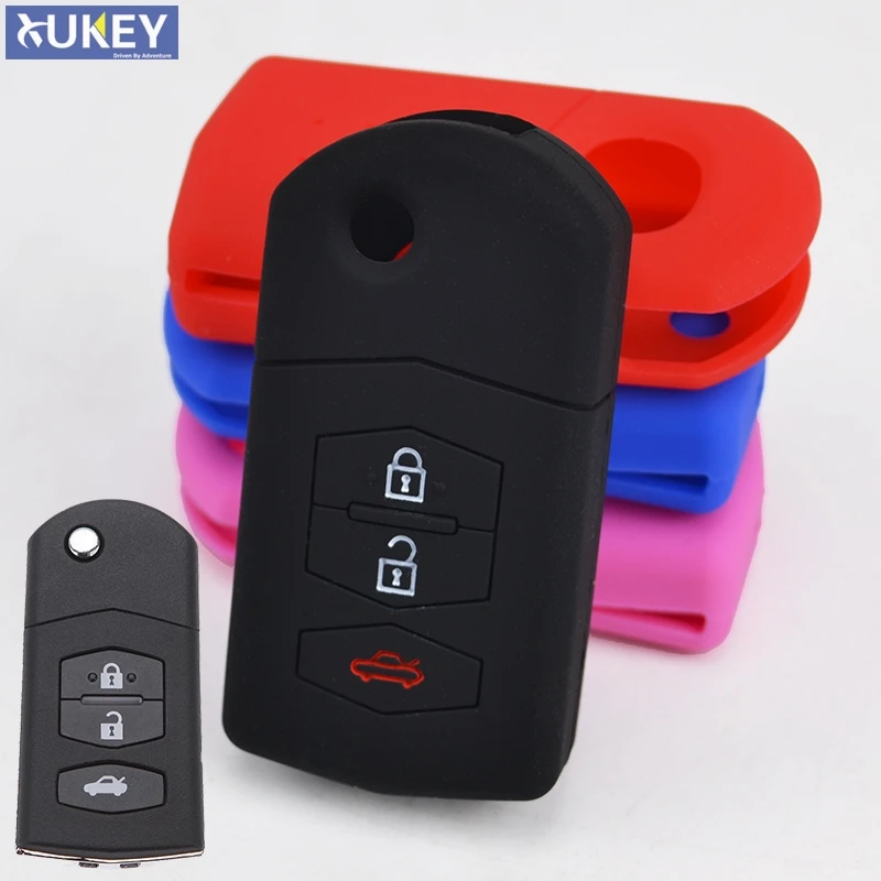 Подходит для Mazda 2 Demio 3 5 6 M5 CX7 CX9 RX8 MX5 MPV чехол ключей Fob оболочка держатель кнопки