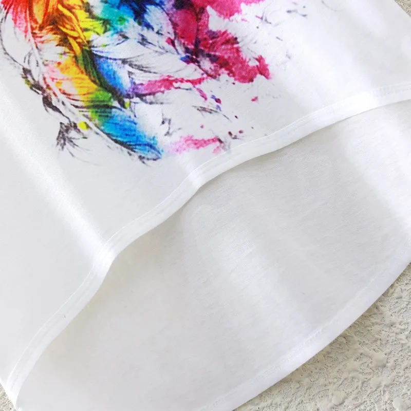 Женская Асимметричная футболка с коротким рукавом в стиле Харадзюку Новинка