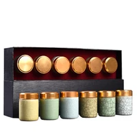 mini ceramic tea caddies canister sealed storage box for loose tie guan yinda hong paojin jun meigreen tea
