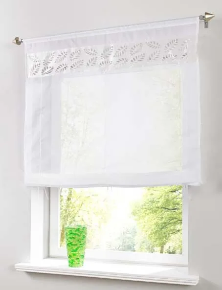 Новинка Европейский стиль 100% полиэстер лазерная резка Прозрачная римская штора