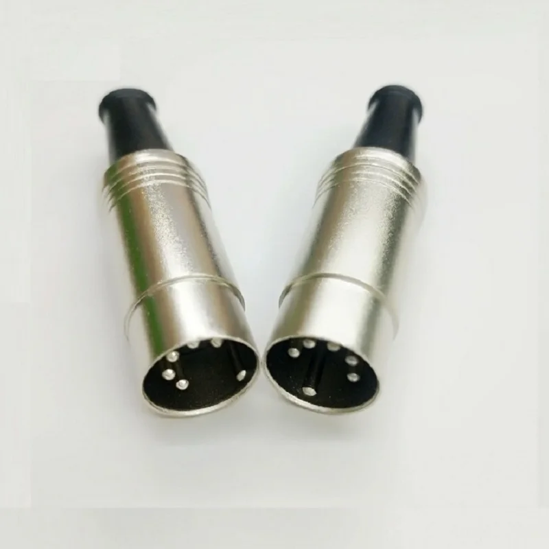 Посеребренный 5Pin XLR микрофон аудио разъем штекер разъемы Cannon кабель S
