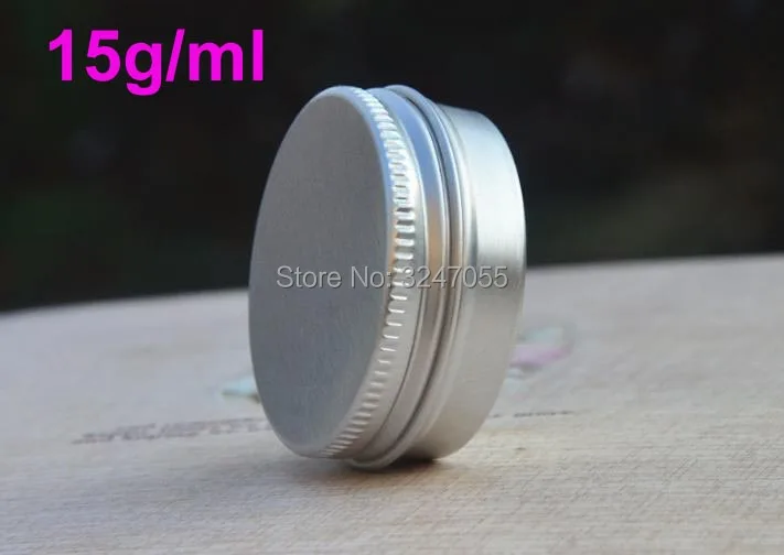 

15ml/g Aluminum Professional Cosmetic Cream Container,1/2oz Metal Tins Cosmetic Packing jar,15cc Empty Medicine Ointment Storage