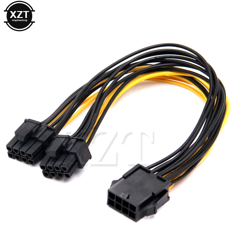 10 шт./лот Лидер продаж BTC Miner 18AWG провод для видеокарты CPU 8pin Female to dual PCI E Express 8p (6 + 2 pin)